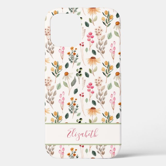 Garden Flowers Unique Pattern Case-Mate iPhone Case (Back)