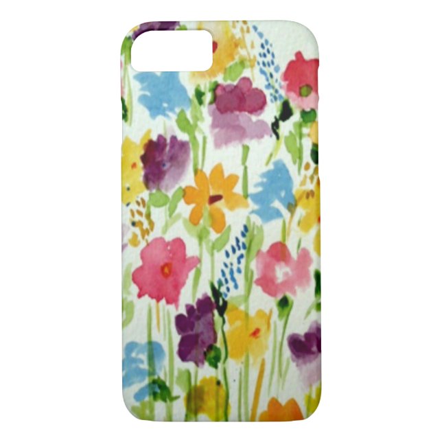 Garden Flowers Watercolor iPhone 7 Case (Back)