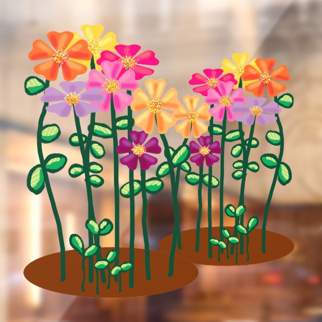 Garden flowers Window Cling (Sheet 2)