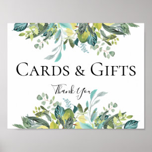 Garden Foliage Bouquet Wedding Poster