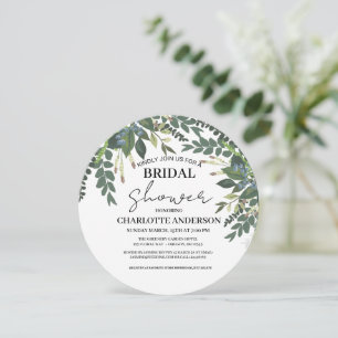 Garden Foliage Nature Greenery Bridal Shower   Invitation