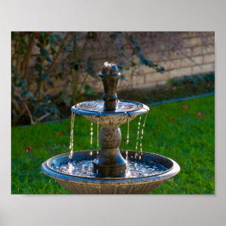 Garden Fountain Poster
