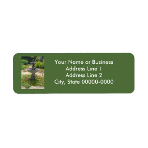 Garden Fountain Return Address Label