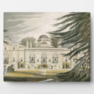 Garden front of Chiswick House (colour engraving) Plaque