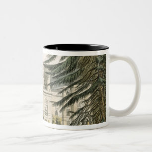 Garden front of Chiswick House (colour engraving) Two-Tone Coffee Mug