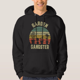 Garden Gangster Retro Vintage Gift Funny Gardening Hoodie