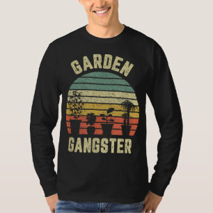 Garden Gangster Retro Vintage Gift Funny Gardening T-Shirt