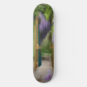 Garden Gate and Wisteria Skateboard