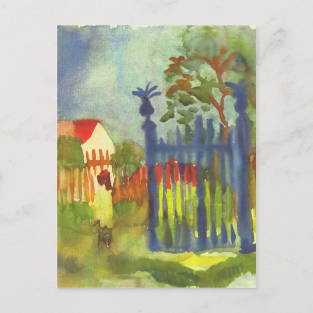 Garden gate by August Macke Postcard (Front)