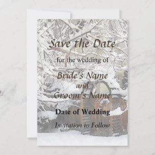 Garden Gate in Winter Save the Date