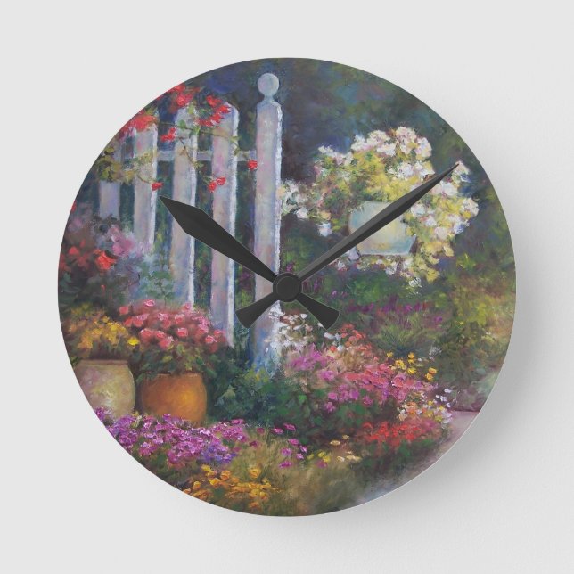 Garden Gate Round Clock (Front)