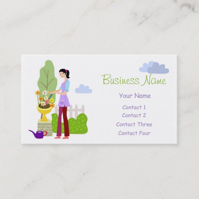 Garden Girl Business Cards (Front)