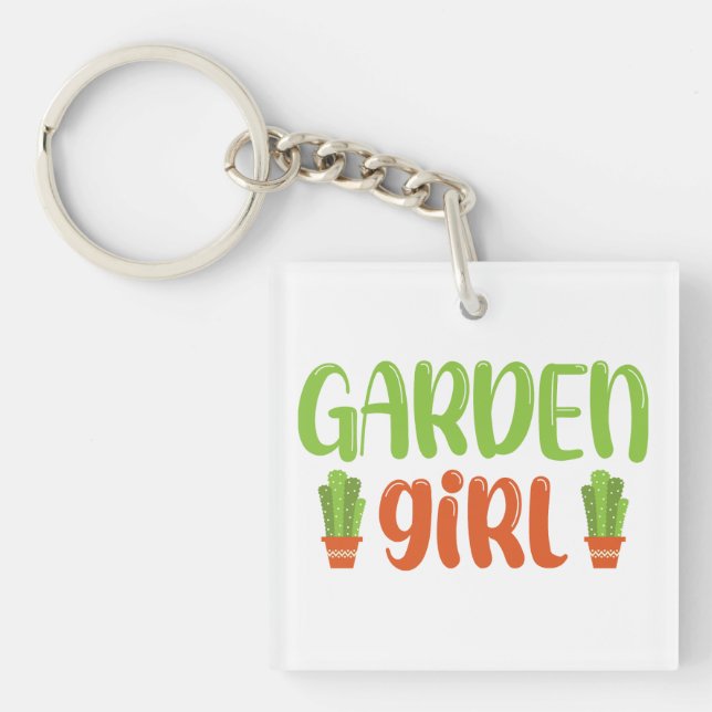 Garden Girl Key Ring (Front)