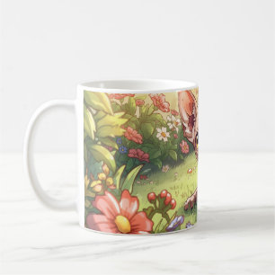 “Garden Glow Sphynx" Cute Manga Sphynx Coffee Mug