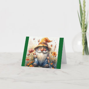 Garden Gnome Birthday Greeting Card