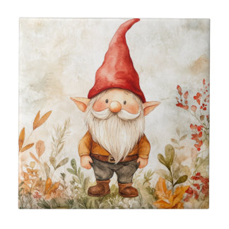Garden Gnome Ceramic Tile