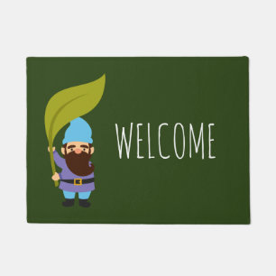Garden Gnome colourful and fun welcome Doormat