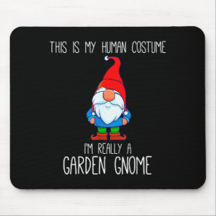Garden Gnome Costume, Halloween, This Is My Human Mouse Pad