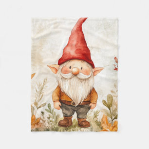 Garden Gnome Fleece Blanket