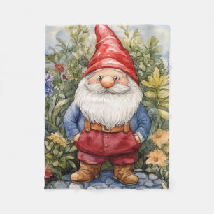 Garden Gnome Fleece Blanket