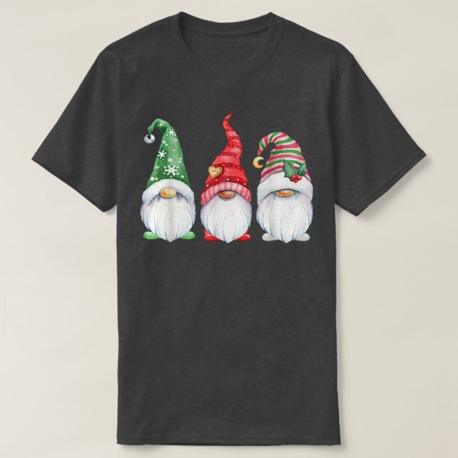 Garden Gnome For Holidays Christmas Gnomes Xmas Fu T-Shirt (Design Front)