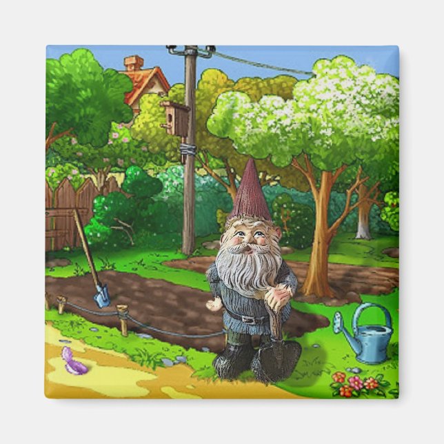 Garden Gnome Magnet (Front)