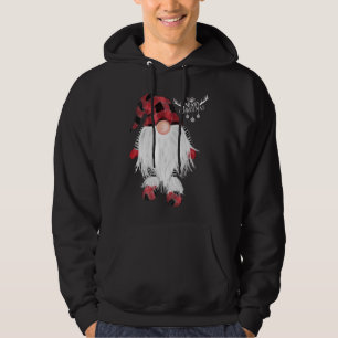 Garden Gnome Merry Christmas Red Buffalo Plaid Paj Hoodie