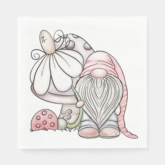 Garden Gnome Napkin (Front)