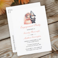  Garden Gnome Orange Woodland Engagement Party 