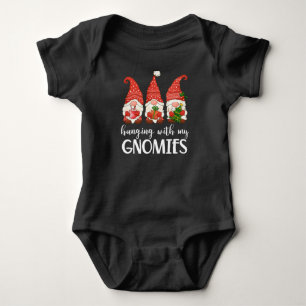 Garden Gnome Pajamas Christmas - Hanging With My Baby Bodysuit