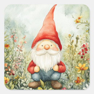 Garden Gnome Square Sticker