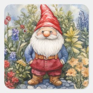Garden Gnome Square Sticker