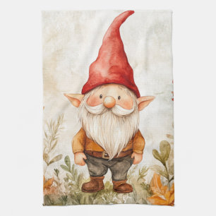 Garden Gnome Tea Towel