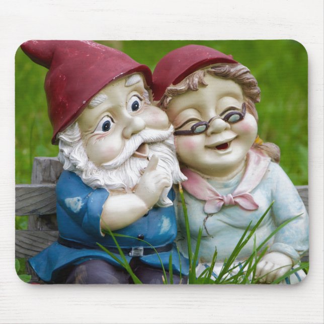 Garden Gnomes Couple Mouse Pad (Front)