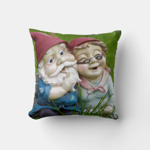 Garden Gnomes Couple Pillow