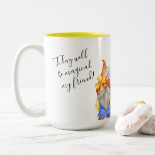Garden Gnomes, Fun Colourful Modern Two-Tone Coff Coffee Mug
