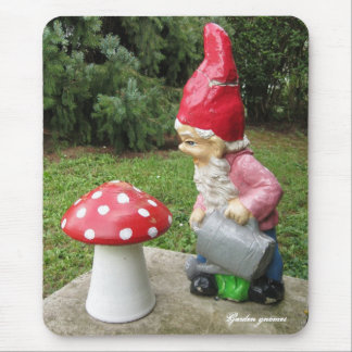 Garden gnomes mouse pad