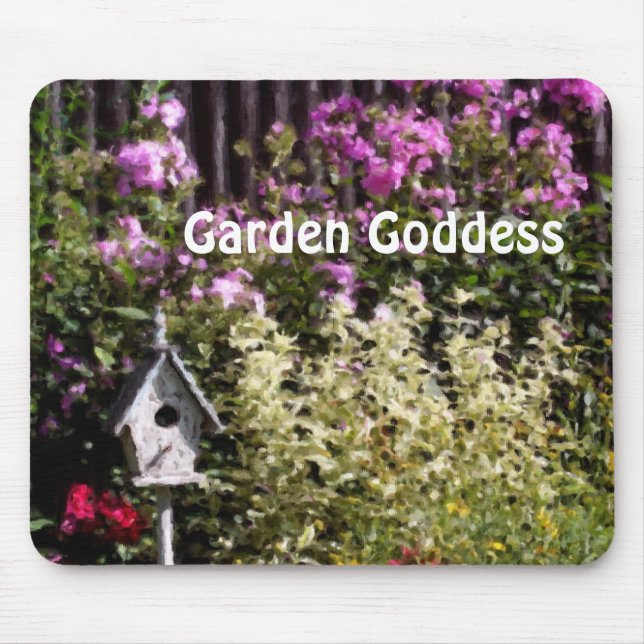 Garden Goddess Flower Garden Mouse Pad (Front)