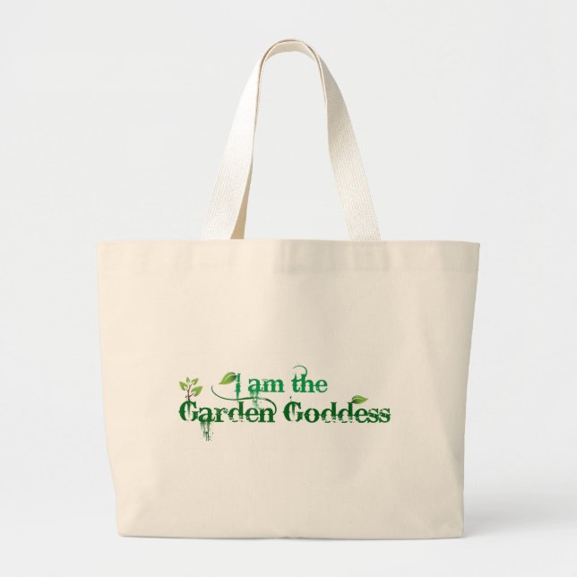 Garden Goddess Large Tote Bag (Front)