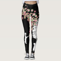 garden graffiti banksy style black leggings