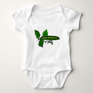 Garden Green Pea Pods Baby Bodysuit