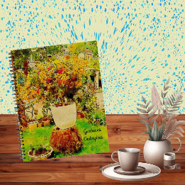 Garden Greenery Centerpiece Watercolor Gardener Notebook