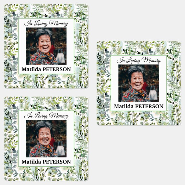 Garden Greenery Leaves Funeral Adhesive/Waterproof (Group)