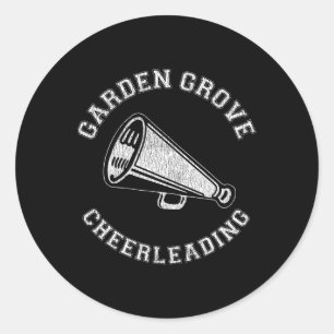 Garden Grove Cheer Distressed Retro 90's Cheerlead Classic Round Sticker
