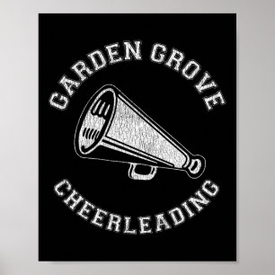Garden Grove Cheer Distressed Retro 90's Cheerlead Poster