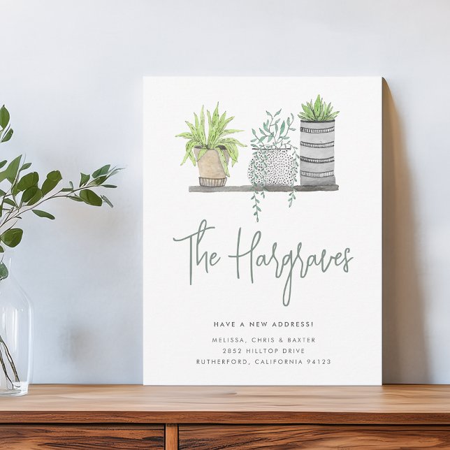 Garden Grown Modern Green Botanical Moving Announcement (Creator Uploaded)