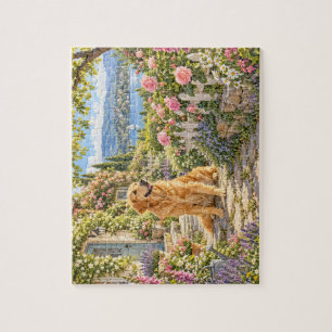 Garden Guest Golden Retriever Puzzle