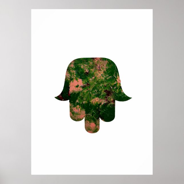 Garden Hamsa Balloon Painting Studio Art  Poster (Front)