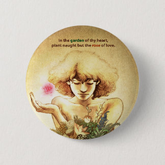 Garden Heart 6 Cm Round Badge