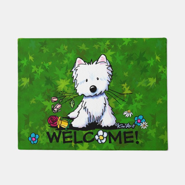 Garden Helper Westie Doormat (Front)